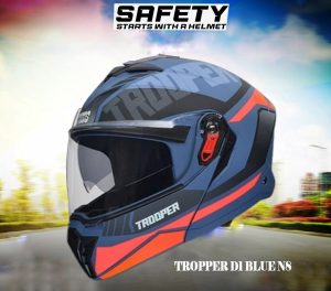 TROOPER D1 BLUE N8 – Premium Full Face Helmet