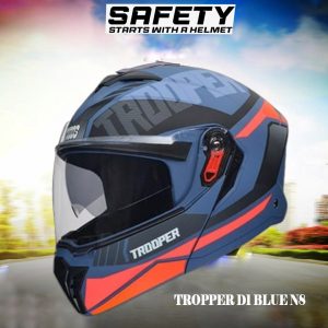 TROOPER D1 BLUE N8 – Premium Full Face Helmet