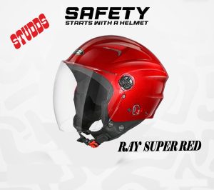 RAY SUPER RED – Premium Open Face Helmet