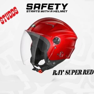 RAY SUPER RED – Premium Open Face Helmet