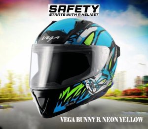 VEGA BUNNY B. NEON YELLOW – Premium Full Face Helmet